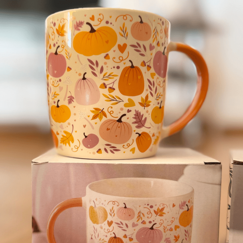 Mug d’automne – Citrouilles roses & orange - Maman Botanique