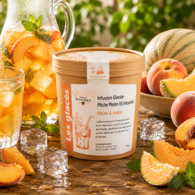 Infusion Glacée Melon & Pêche - Maman Botanique